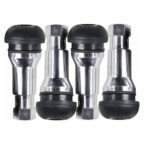 Вентиль для б/к шин TR413AC, c декор. колпачком, хром, 4 шт.