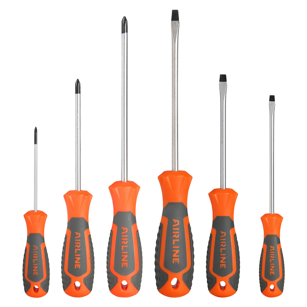 Набор отверток 6пр. (SL4х100мм,SL5х100мм,SL6х150мм,PH0х75мм,PH1х100мм, PH2х150мм), коробка