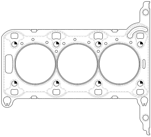 Прокладка ГБЦ для а/м Opel Corsa D (06-)/Corsa C (00-)/Agila (03-) 1.0i [Z10XEP]