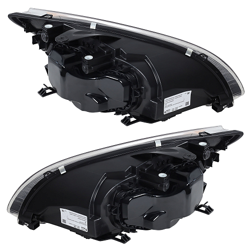 Фары для автомобилей Ford Focus II (05-) (головного света) галоген, электрический корректор, цвет рамы: черный, комплект: левая и правая (2 штуки)