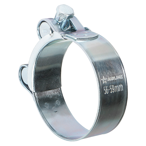 Хомут силовой 56-59/22мм, шарнирный, W1(оцинк.)