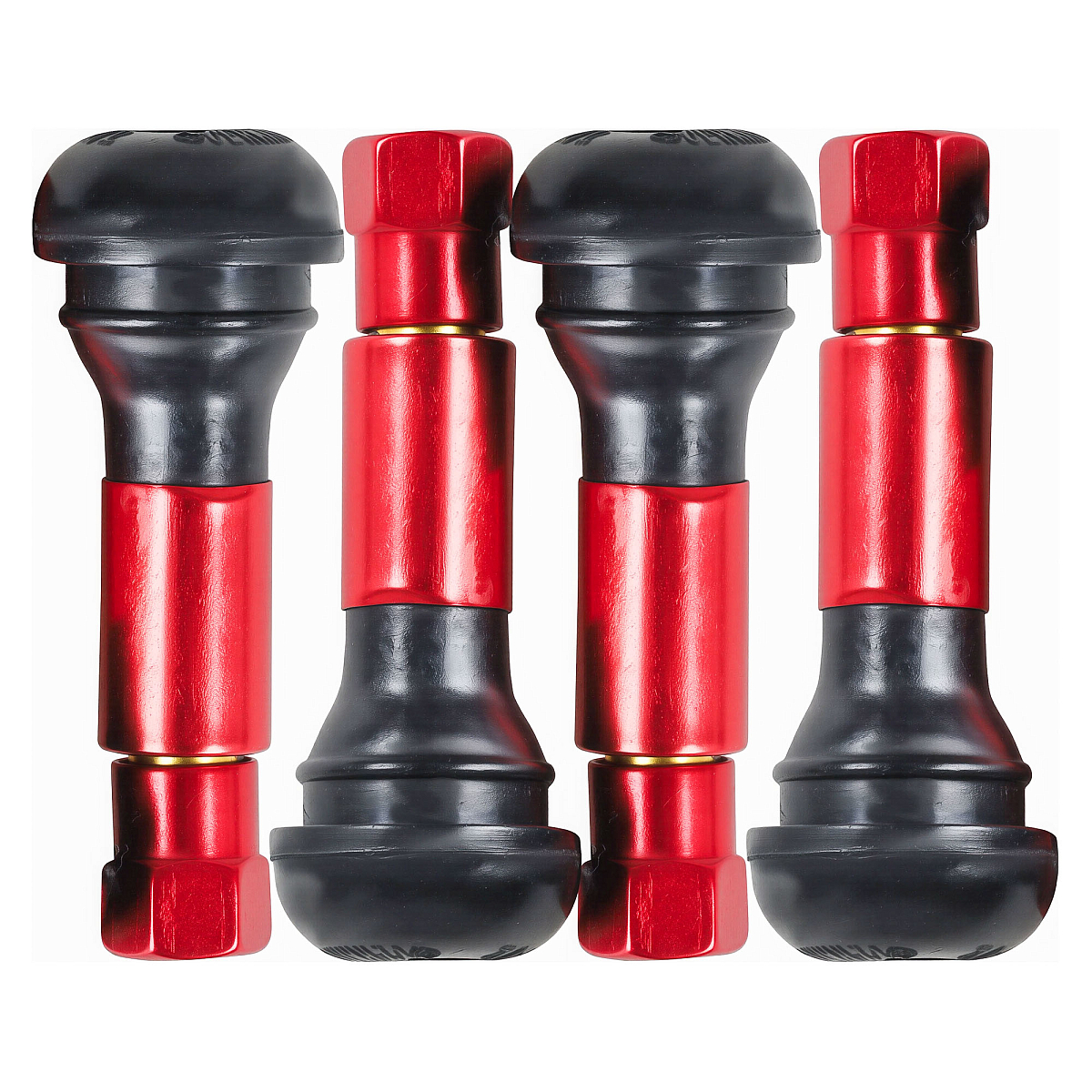 Вентиль для б/к шин TR414C c декор. колпачком, красный, 4 шт.