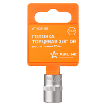 Головка торцевая 3/8"DR шестигранная 12мм, L=25мм пласт.подвес