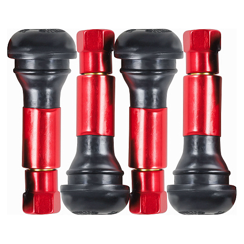 Вентиль для б/к шин TR414C c декор. колпачком, красный, 4 шт.