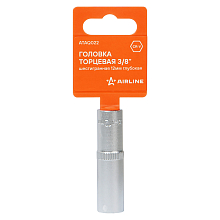 Головка торцевая 3/8"DR шестигранная 12мм, L=63мм пласт.подвес