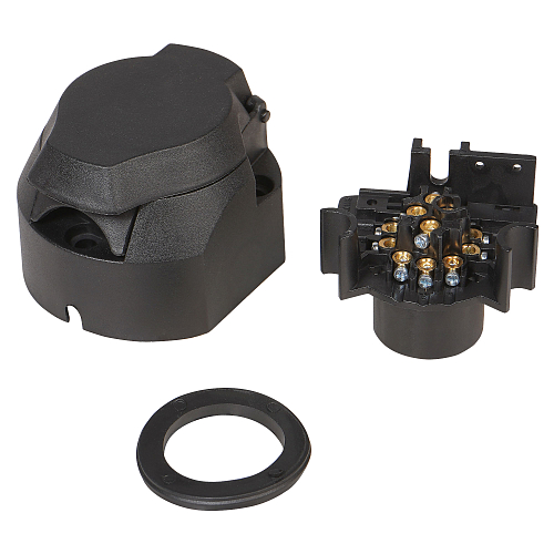 Розетка фаркопа 12В 13 контактов ЕВРО пластик