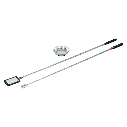 Инструмент инспекционный, набор 3пр. (захват телеск. с подсветкой 2.2кгс, зеркало телеск. с подсвет., магнит.тарелка 108мм)