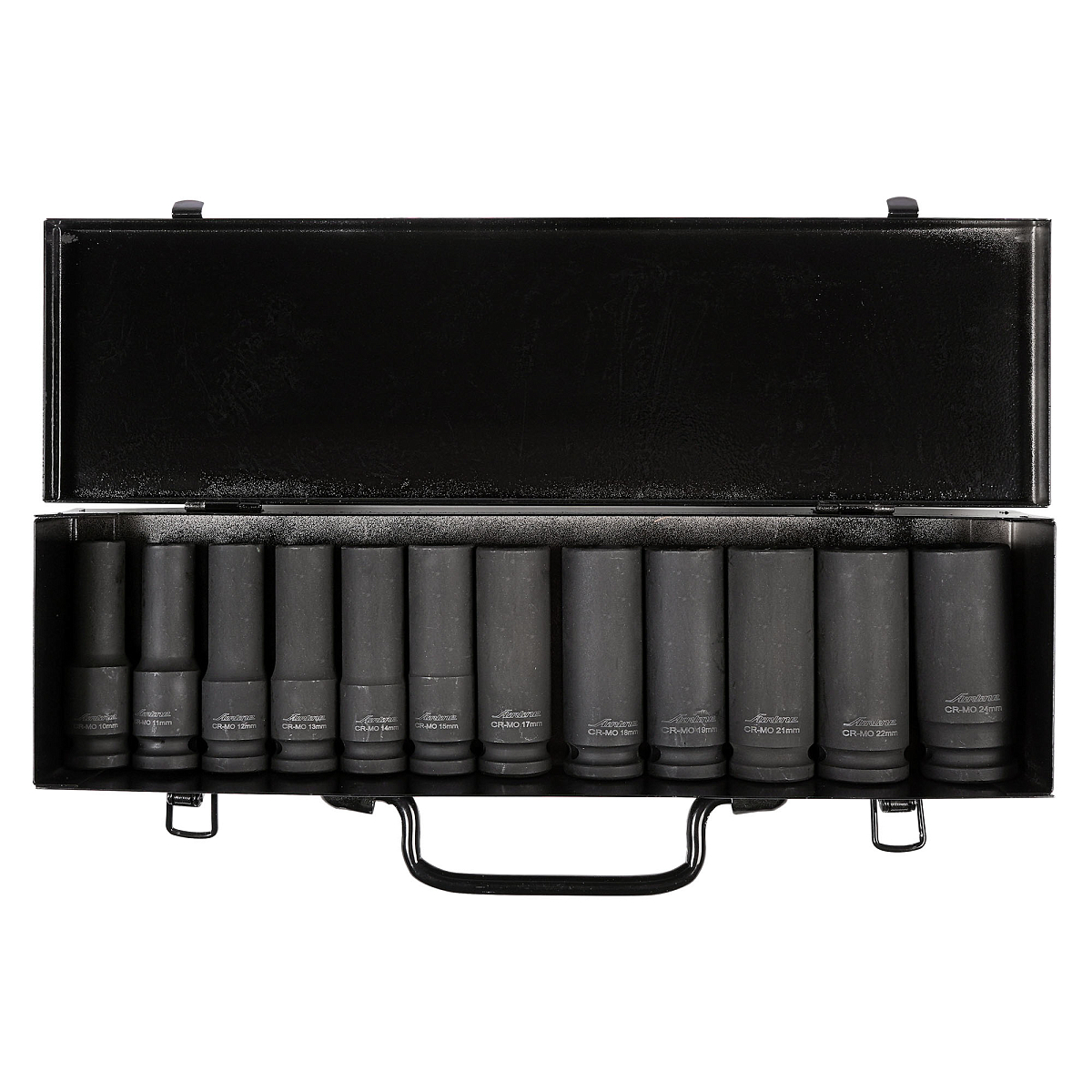 Набор головок ударных 1/2"DR L=78мм, 12пр. (10-24мм) металл.кейс