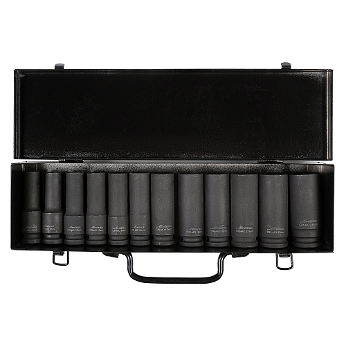 Набор головок ударных 1/2"DR L=78мм, 12пр. (10-24мм) металл.кейс