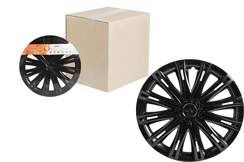 Колпаки колесные 15" "Скай" черный глянец, компл. 2 шт.