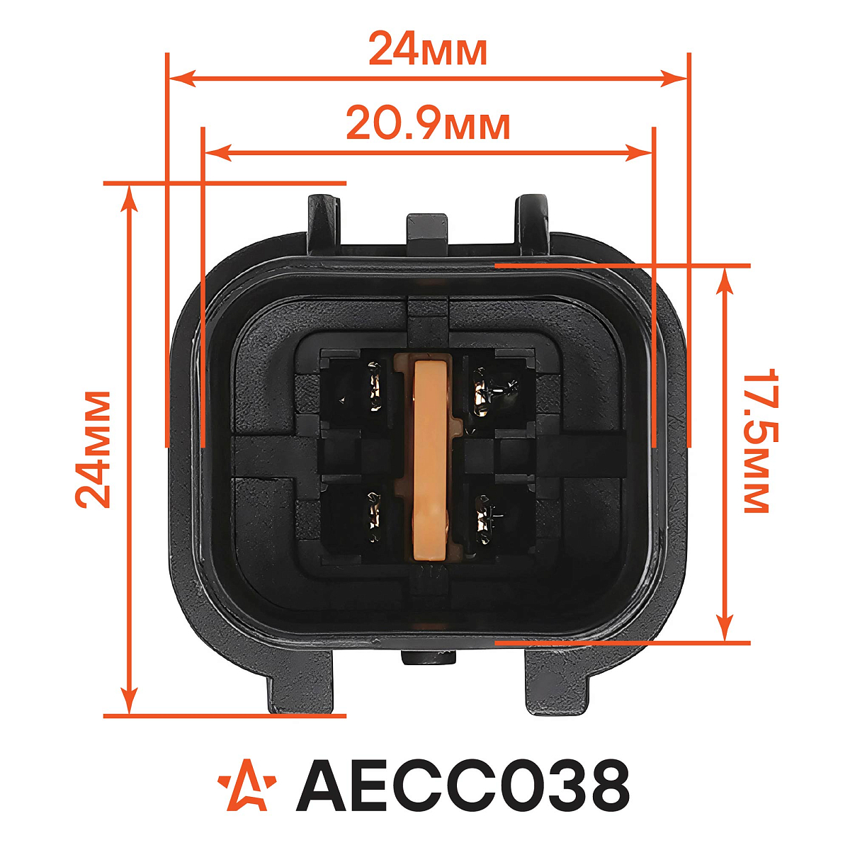 Разъём 4 pin с проводами для датчика кислорода Hyundai, Kia