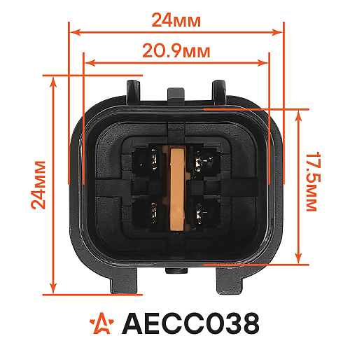 Разъём 4 pin с проводами для датчика кислорода Hyundai, Kia