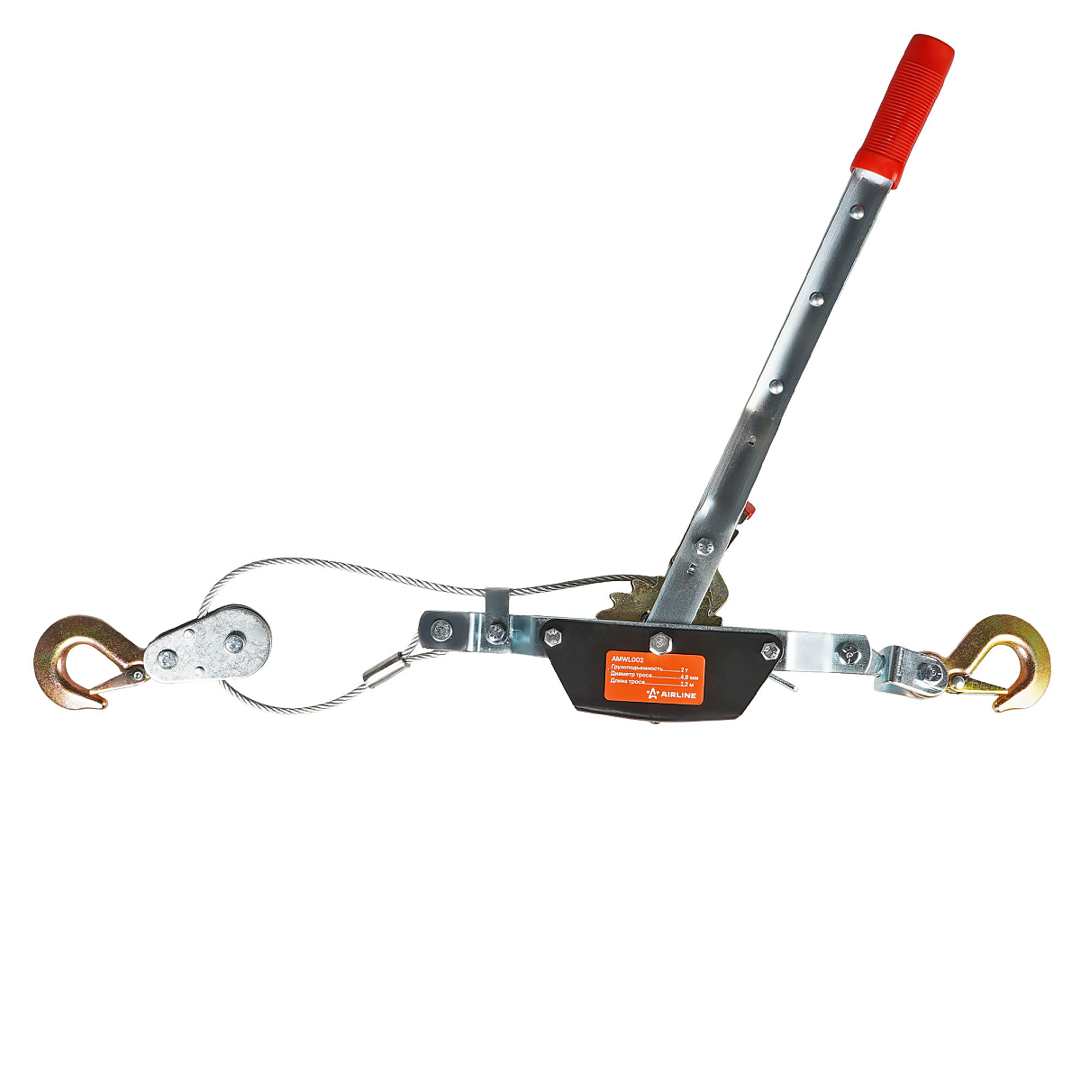 Лебедка ручная рычажная с двойным храповым механизмом 2 т, 2,2 м МП-серия