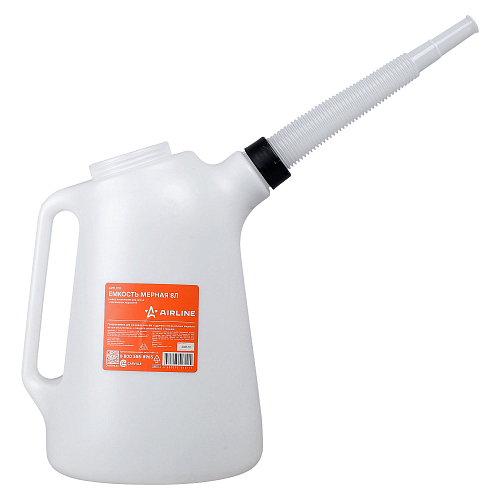 Емкость (лейка) мерная 8л пластиковая для масла и технических жидкостей