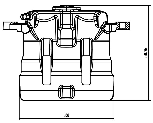 Суппорт тормозной для автомобилей JAC JS6 (22-) передний правый d=45.3мм
