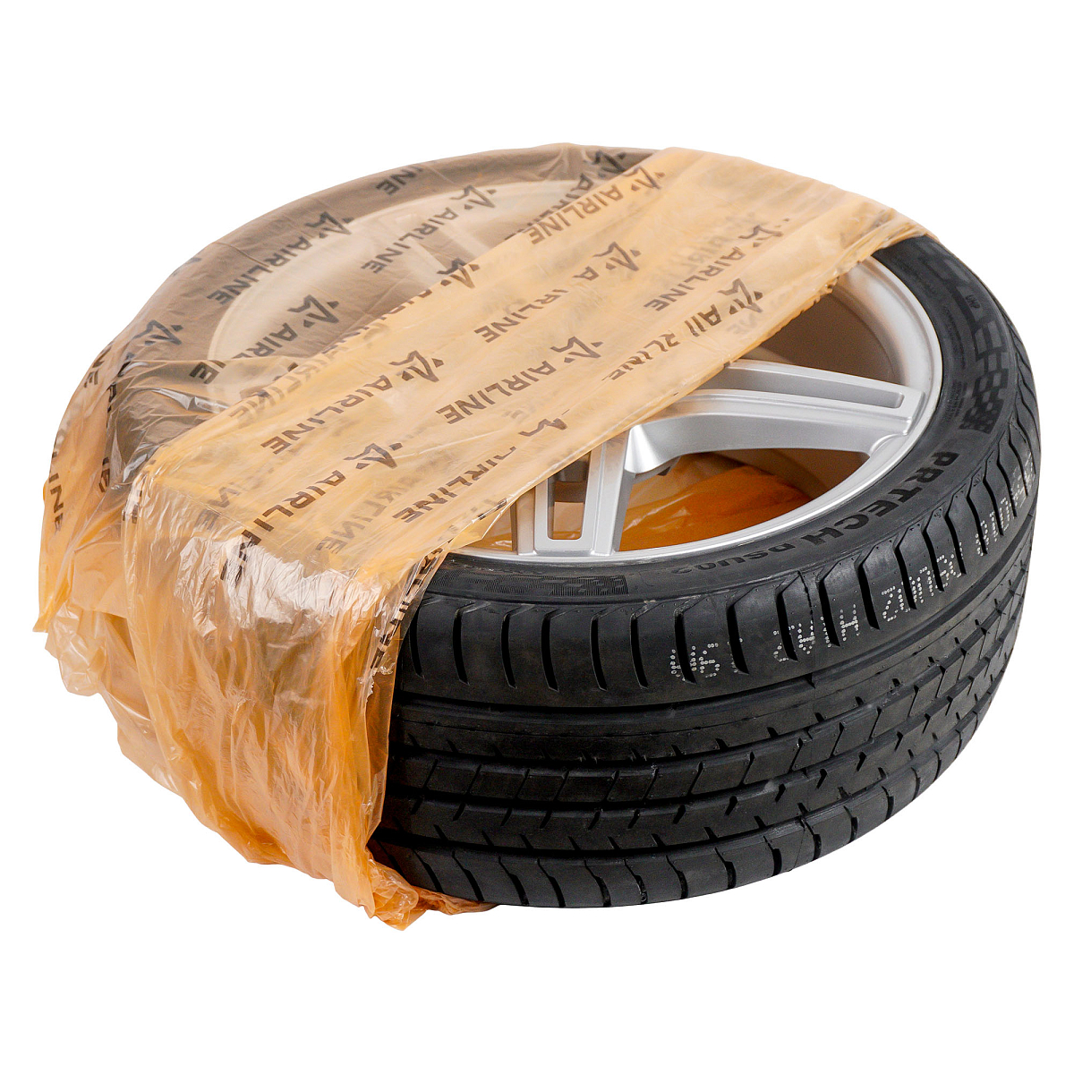 Пакеты для колес R12-17, 4 шт в пакете, 100х100 см, 18 мкм, оранж.