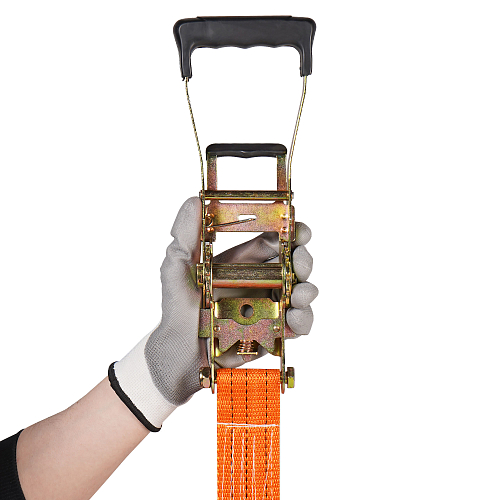 Ремень крепления груза для ЕВРОФУРЫ 2,5/5 т, 3,6 м, ширина 50 мм, с рельсовым креплением (крючки "ласточка")