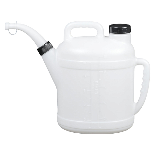 Емкость (лейка) мерная 10л пластиковая для масла и тех. жидк., резьб. крышка, две ручки