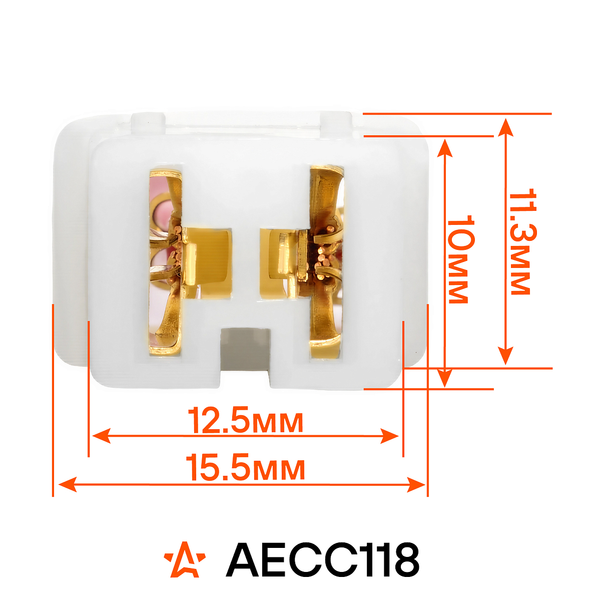 Разъём 2 pin с проводами межжгутовой серии 6.3 мама