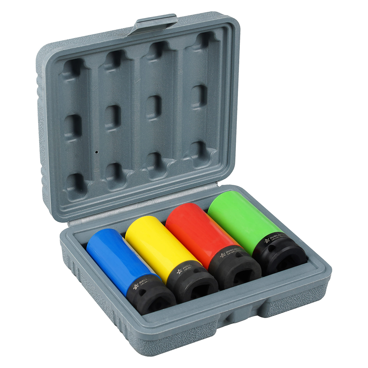 Набор головок ударных для колёсных дисков 1/2"DR шестигранных удлинённых 4 пр. (17,19,21,22мм)