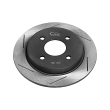 Диски тормозные высокоуглеродистый с технической выточкой и окраской задний для автомобилей Ford Fiesta ST (01-) d=253 4*108 (серия Carville Racing)