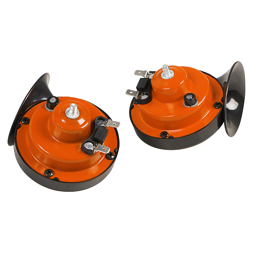 Сигнал звуковой рупорный 90мм 410/510Гц 118дБ 24В LOW/HIGH, кмпл. 2 шт.