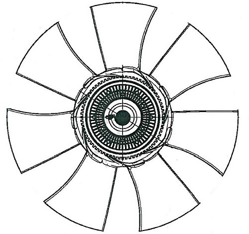 Муфта вязкостная для автомобилей УАЗ 3163 (Patriot) (08-) (с крыльчаткой; 7 лопастей)