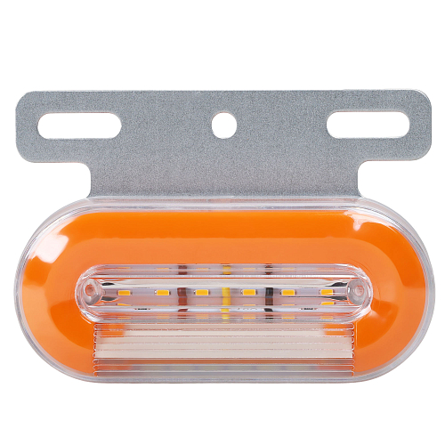 Огонь габаритный светодиодный, 12/24В, оранжевый, кронштейн, подсветка колеса, комплект 4 шт.