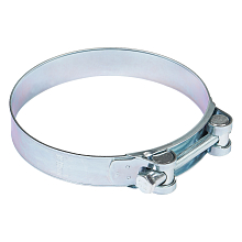 Хомут силовой 122-130/24мм, шарнирный, W1(оцинк.)