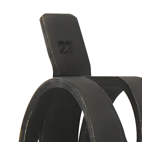 Хомут пружинный 23 (21-24,7/12мм), мин.22,3мм, самозажимной, хром-цинк(dacromet),черный