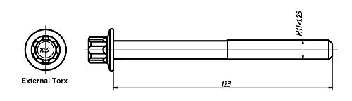 Болты ГБЦ для а/м Nissan Qashqai (06-)/X-Trail (07-) 1.8i/2.0i [MR20DE; MR20DD; M4R 714] (10 шт.)