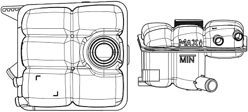 Бачок расширительный охлаждающей жидкости для а/м Ford Focus III (11-)/C-Max (10-)/Kuga (12-) 1.5i/1.6i/2.0i/2.0D