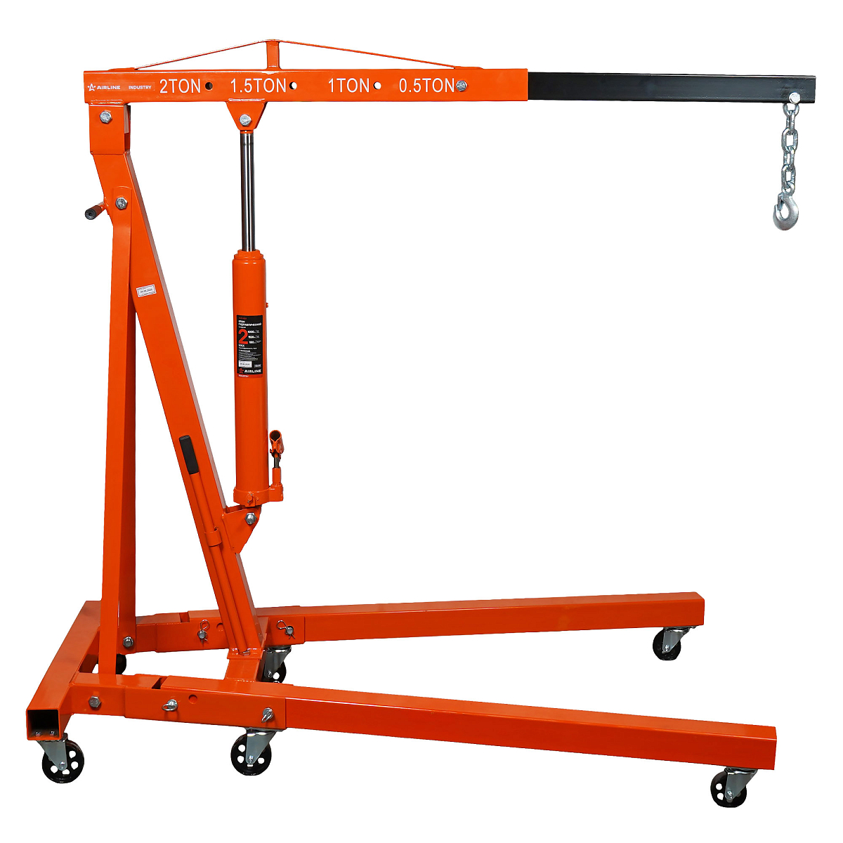 Кран гидравлический 2т, 180-2250мм, складной