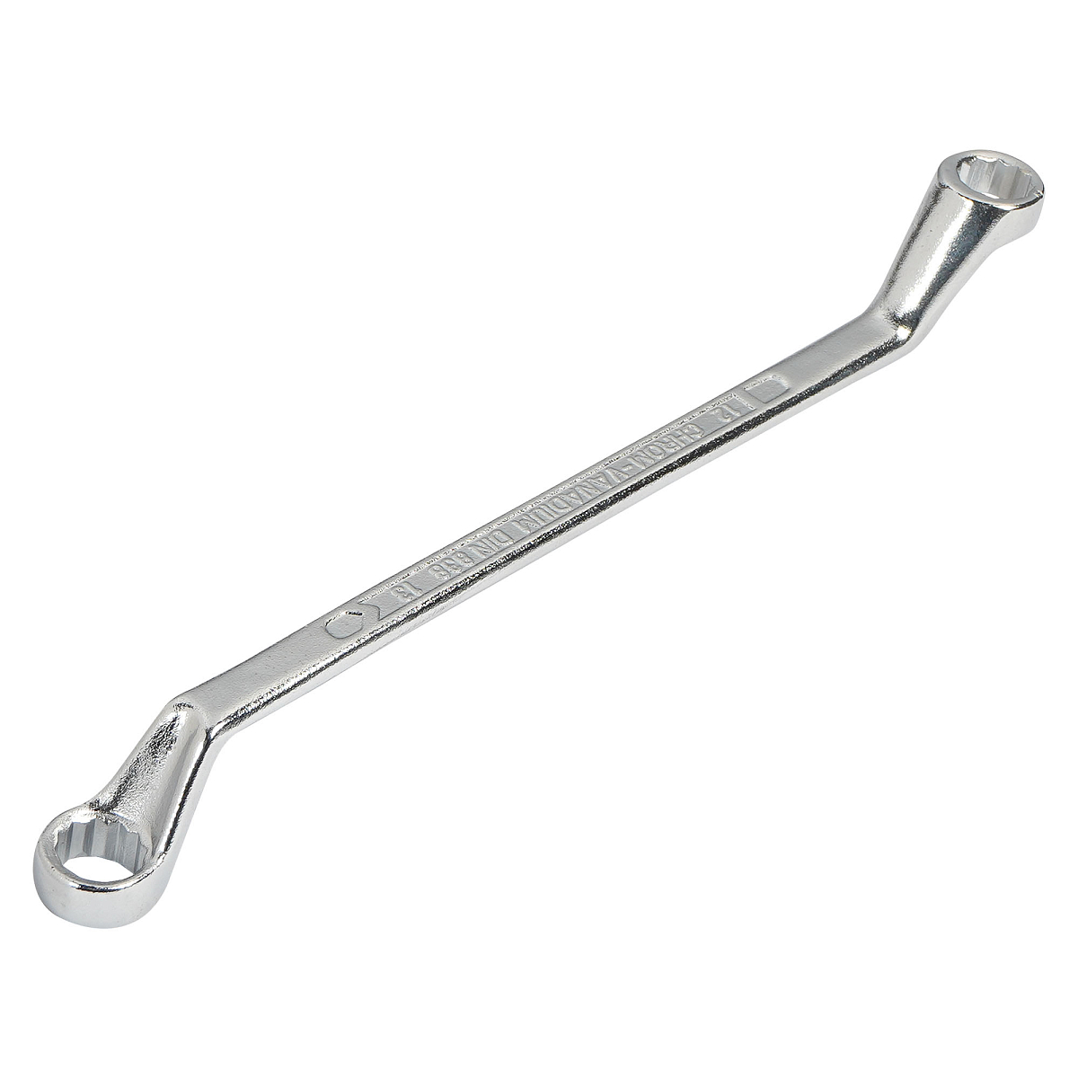 Ключ накидной с изгибом 12х13мм, пласт.подвес