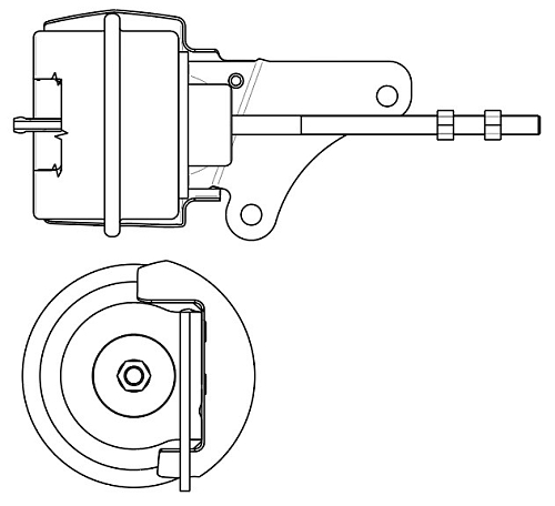 Актуатор турбокомпрессора для а/м VW Transporter T5 (03-) 1.9D (тип KP39A)