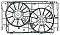 Электровентилятор охлаждения для автомобилей Toyota RAV4 (06-) 2.0i/2.4i (2 вент.) (с кожухом)