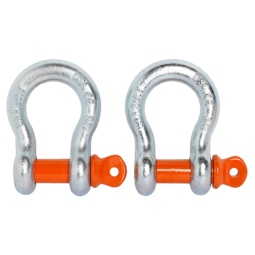 Шаклы буксировочные металлические 3,25 т / 13 т с сумкой, набор 2 шт.