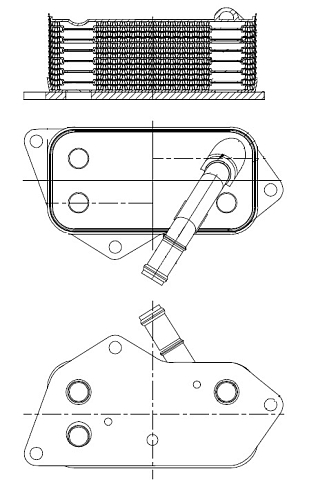 Радиатор масляный для автомобилей BMW 5 (03-)/X5 (06-)
