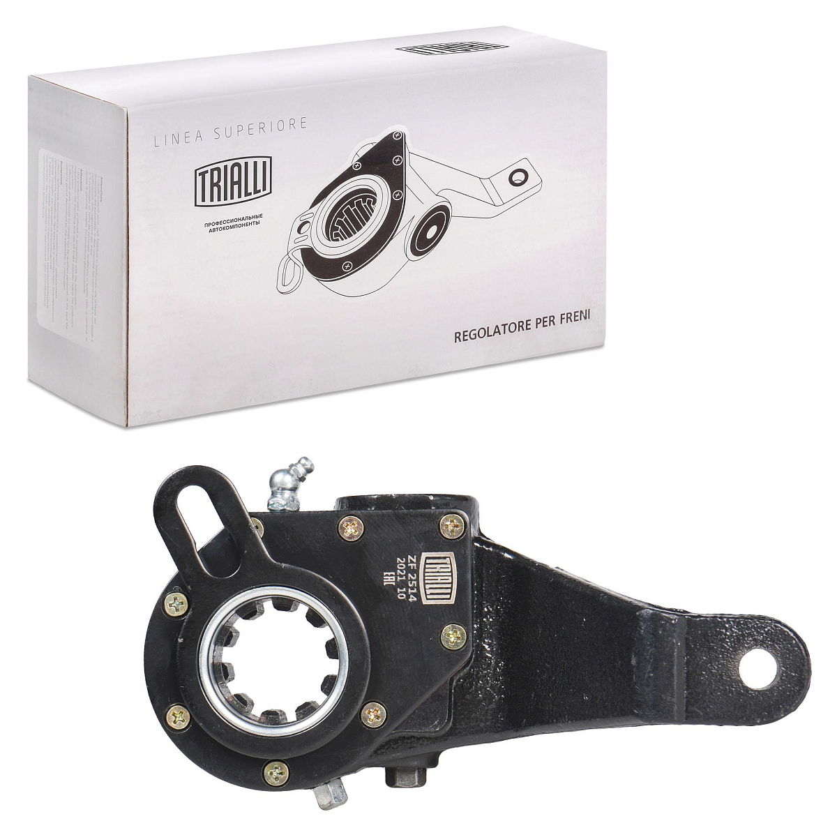 Рычаг тормоза регулировочный автоматический (трещотка) для автомобилей МАЗ 5440 / 544069 / 643068 средний левый / задний правый (широкий шлиц)