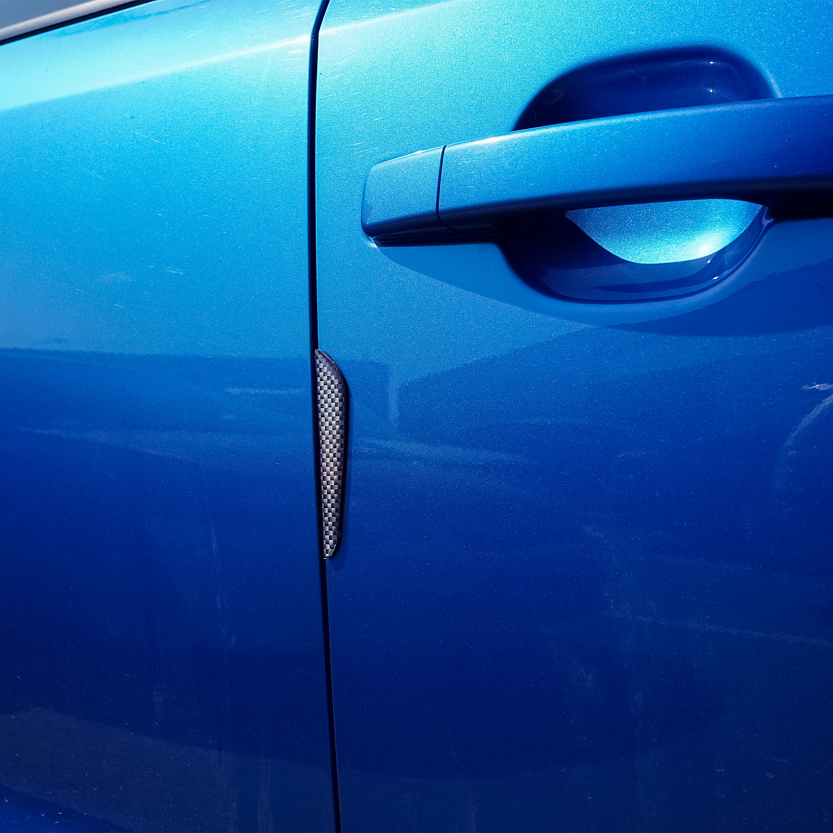 Накладки защитные на двери авто, противоударные, черн. карбон, 4 шт.