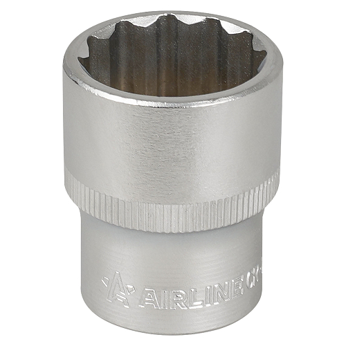 Головка торцевая 1/2"DR двенадцатигранная 23мм, L=38мм пласт.подвес