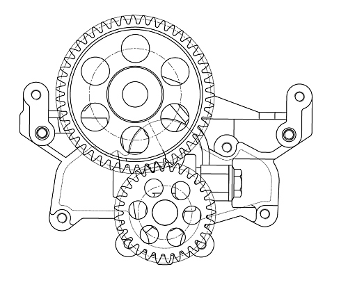 Насос масляный для автомобилей МАЗ, Урал с двиг. ЯМЗ-650.10