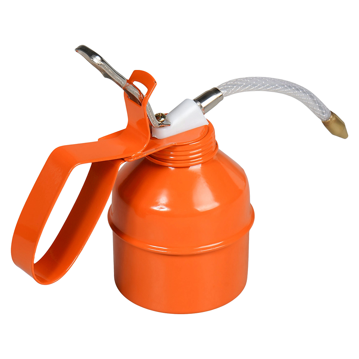 Маслёнка стальная рычажная 250мл, гибкий наконечник