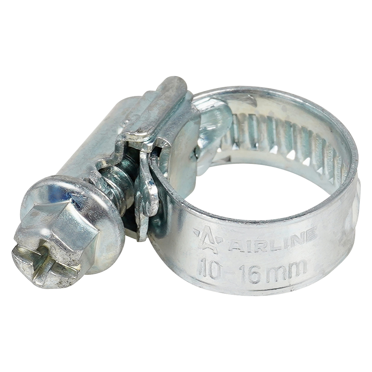 Хомут 10-16/9мм, червячный, усиленный, W1(оцинк), 1 шт.