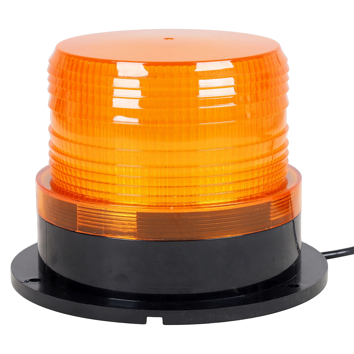 Маяк проблесковый светодиодный, 12Вт, 24LED, 12/24В, 1 режим, магнитное/болтовое крепление, штекер прикуривателя, D-130мм, H-95мм