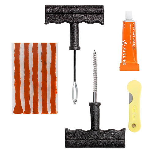 Ремкомплект для б/к шин Т-ручки (клей, шило для жгута, шило-напильник, жгуты 5 шт.)