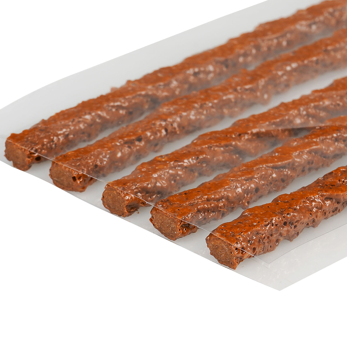 Жгуты для ремонта б/к шин, 6*200мм, 50 шт, коричневые, ПВХ подложка, в коробке