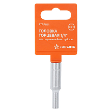 Головка торцевая 1/4"DR шестигранная 4мм, L=50мм пласт.подвес