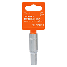 Головка торцевая 3/8"DR шестигранная 8мм, L=63мм пласт.подвес