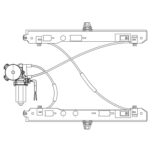 Стеклоподъёмник в сборе для автомобилей Renault Megane II (02-) передн. лев. с мотором